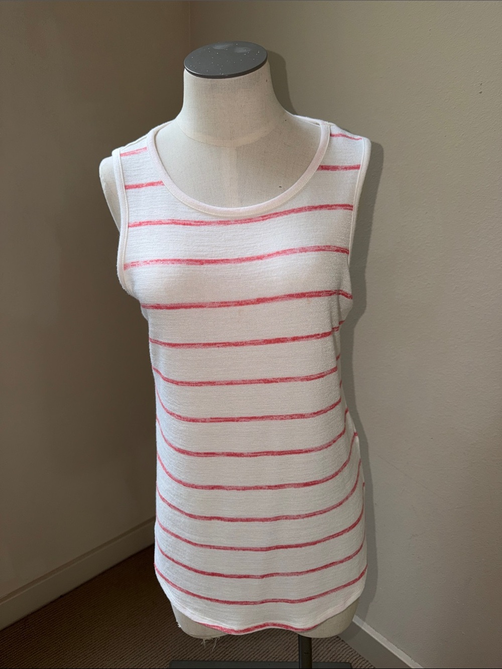 EUC Banana Republic Signature Collection Striped Tank Pink Medium